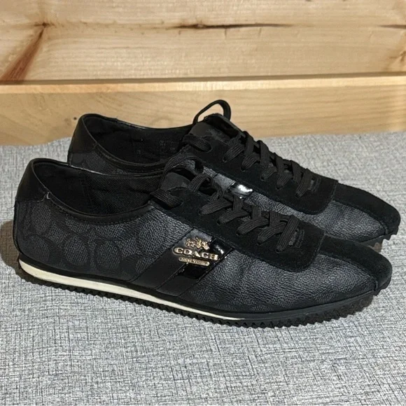 Coach Black and Gray Women's Sneakers - Picture 1 of 10